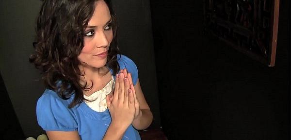  Kristina Rose gave the priest a hummer instead of a hail Mary!  GLORYHOLE CONFESSIONS!